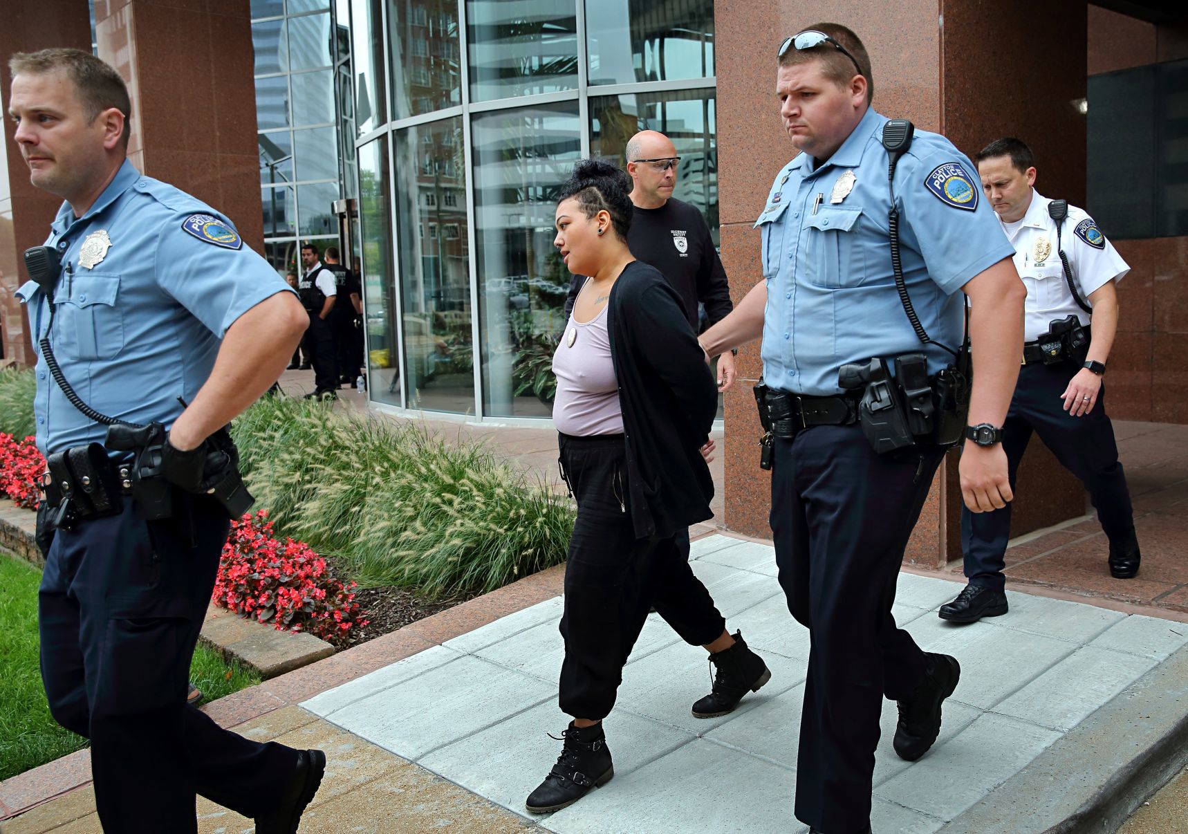 Two protesters arrested